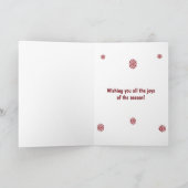 Rustikale rote Rentier-Silhouetten-Grußkarte Karte (Innenseite)