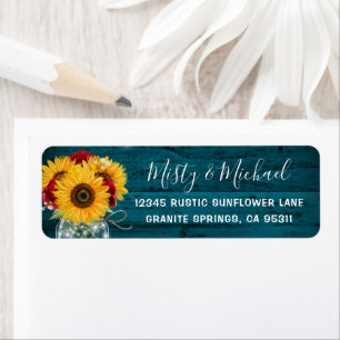 Rustikale Rote Rose Aquamarine Holzsonnenblume Rü