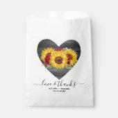 Rustikale Rote Rose Hochzeitsfeier Geschenktütchen (Vorderseite)