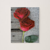 Rustikale Rote Rosen Puzzle (Vertikal)