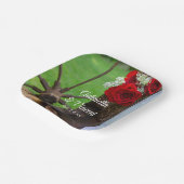 Rustikale Rote Rosen und Cowboy Boots Western Wedd Pappteller (Gewinkelt)