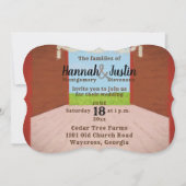 Rustikale rote Scheunen-und Einladung (Rückseite)