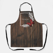 Rustikale Rote Schmetterling Personalisierte Schür Schürze (Vorderseite)