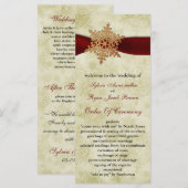 Rustikale rote Schneeflocken Programm (Vorne/Hinten)