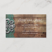 Rustikale rote Spitze-Wäsche-Speicher-Visitenkarte Visitenkarte (Rückseite)