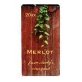 rustikale rote Stallplanken mit Weinstock (Vorne)