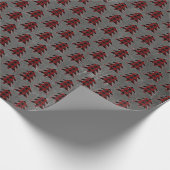 Rustikale rote u. schwarze karierte geschenkpapier (Ecke)