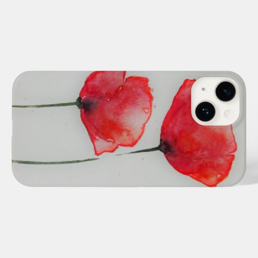 Rustikale rote Wasserfarbenpflücke Case-Mate iPhone Hülle (Rückseite (Horizontal))