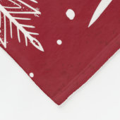 Rustikale rote Weihnachtskiefer-Fleece-Decke Fleecedecke (Ecke)
