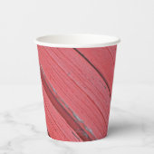 Rustikale Rotharnholz Weiße Blume Hochzeit Land Pappbecher (Rückseite)