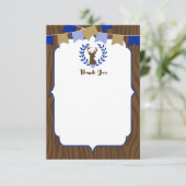 Rustikale Rotwild-Dollar-Babyparty danken Ihnen zu Dankeskarte (Stehend Vorderseite)