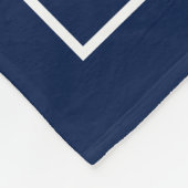 Rustikale Rotwild-Geweih-Monogramm-Marine Fleecedecke (Ecke)