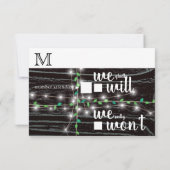 Rustikale RSVP-Karte Einladung (Rückseite)