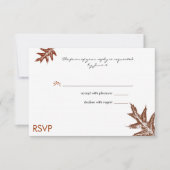 Rustikale RSVP-Karte für Eichenholz RSVP Karte (Vorderseite)