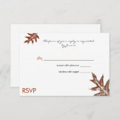 Rustikale RSVP-Karte für Eichenholz RSVP Karte (Vorne/Hinten)
