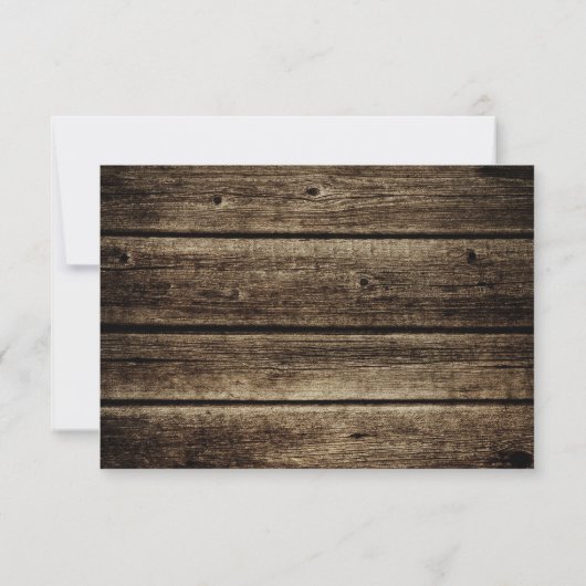 Rustikale RSVP-Karte für HolzDamaskus RSVP Karte (Rückseite)