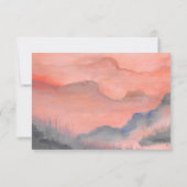 Rustikale RSVP-Karte für Mountain Sunset RSVP Karte (Rückseite)