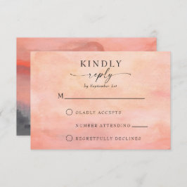 Rustikale RSVP-Karte für Mountain Sunset RSVP Karte