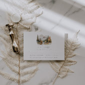 Rustikale RSVP-Karte für Wasserfarben Begleitkarte