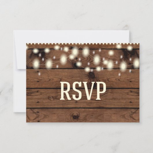 Rustikale RSVP-Karte, RSVP-Hochzeitkarte RSVP Karte (Vorderseite)