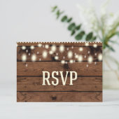 Rustikale RSVP-Karte, RSVP-Hochzeitkarte RSVP Karte (Stehend Vorderseite)