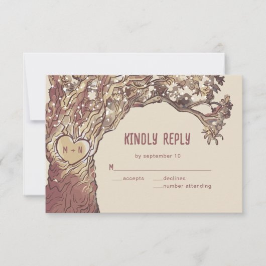 Rustikale RSVP-Karte RSVP Karte (Vorderseite)