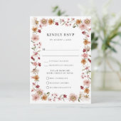 Rustikale RSVP-Karte RSVP Karte (Stehend Vorderseite)