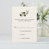 Rustikale RSVP-Karte RSVP Karte (Stehend Vorderseite)