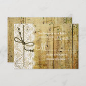 Rustikale RSVP-Karten auf dem Platz der Spitzenhöl RSVP Karte (Vorne/Hinten)