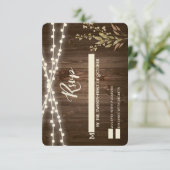 Rustikale RSVP-Karten Einladung (Stehend Vorderseite)