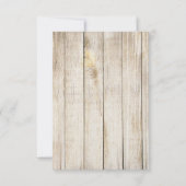 rustikale Rsvp-Karten, elegant, bordeauxrot, Holz Einladung (Rückseite)