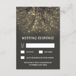 Rustikale RSVP-Karten für die Hochzeit eines beleu RSVP Karte
