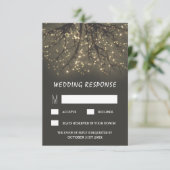 Rustikale RSVP-Karten für die Hochzeit eines beleu RSVP Karte (Stehend Vorderseite)