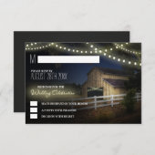 Rustikale RSVP-Karten für die Hochzeit von Stallun RSVP Karte (Vorne/Hinten)