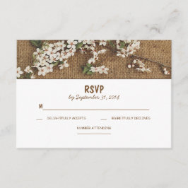 Rustikale RSVP-Karten für Hochzeiten in einem Land RSVP Karte