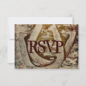 Rustikale RSVP-Karten für Hochzeiten RSVP Karte (Rückseite)