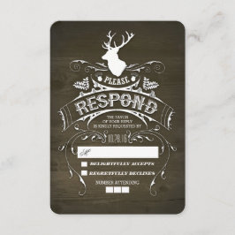 Rustikale RSVP-Karten für Hochzeiten von Hirschen RSVP Karte