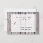 Rustikale RSVP-Karten für Holzbaumholz RSVP Karte (Vorderseite)