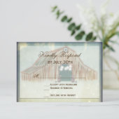 Rustikale RSVP-Karten RSVP Karte (Stehend Vorderseite)