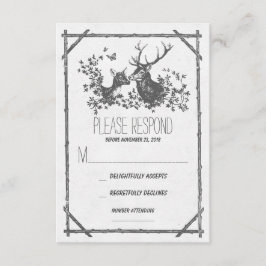 Rustikale RSVP-Karten RSVP Karte