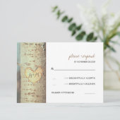 rustikale RSVP-Karten RSVP Karte (Stehend Vorderseite)