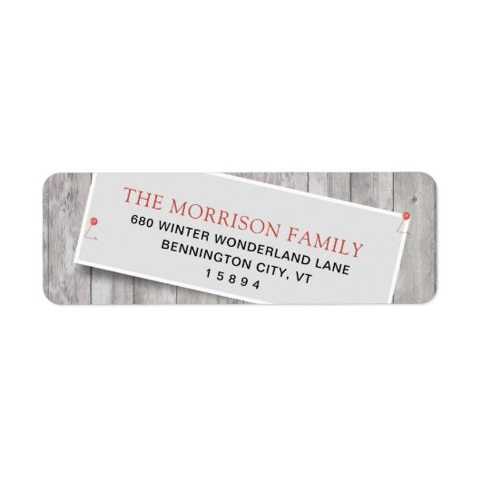 Rustikale Rücksendeadresse (Vorne)