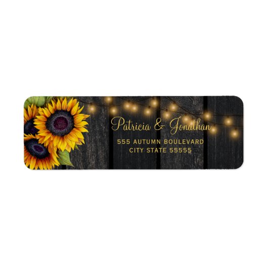 Rustikale Rücksendeadresse (Vorne)