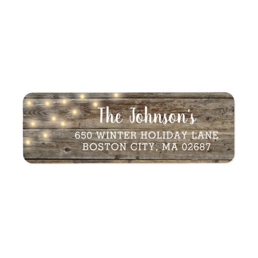 Rustikale Rücksendeadresse (Vorne)