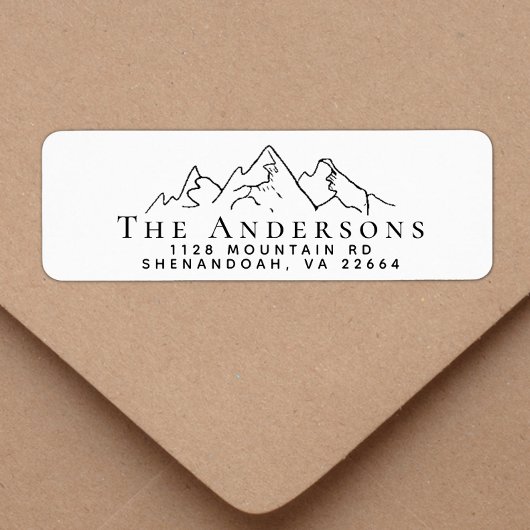 Rustikale Rücksendeadresse