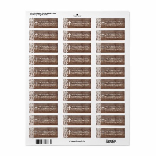 Rustikale Rücksendeadresse (Vorne)