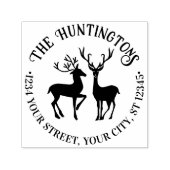 Rustikale Rücksendeadresse 2 Hirschlieder Permastempel (Design)