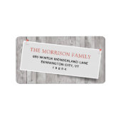 Rustikale Rücksendeadresse Adressaufkleber (Vorne)