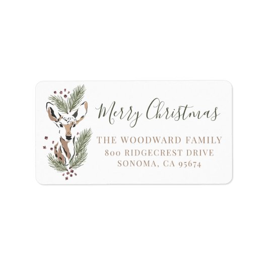 Rustikale Rücksendeadresse Adressaufkleber (Vorne)