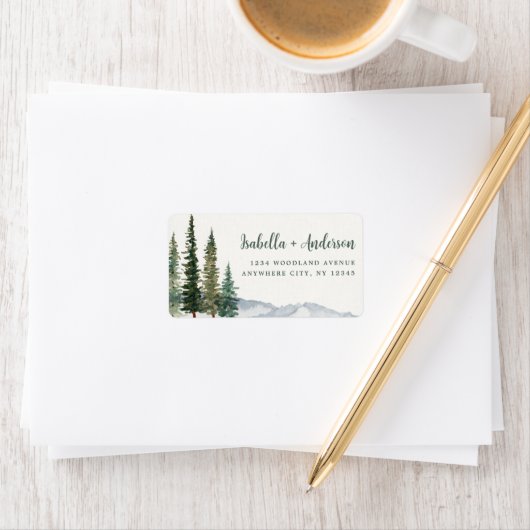 Rustikale Rücksendeadresse Adressaufkleber (Insitu)